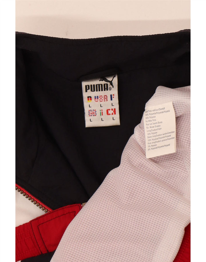 Puma Træningsdragt til mænd, topjakke, stor rød farveblok polyamid