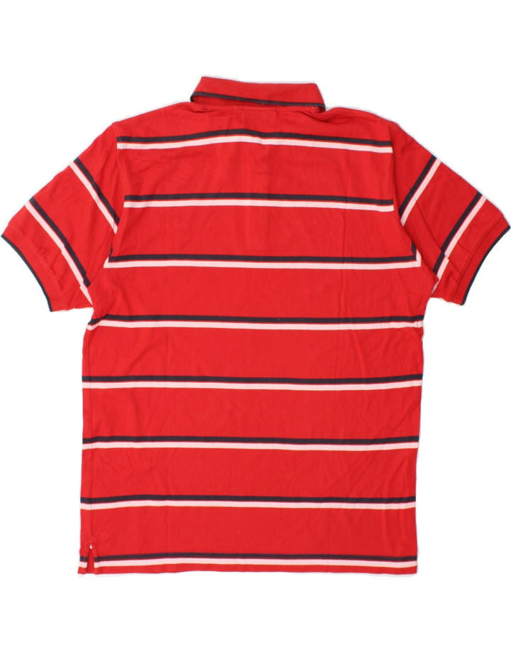 LOTTO Mens Polo Shirt Large Red Striped Cotton Vintage Lotto and Second-Hand Lotto from Messina Hembry 