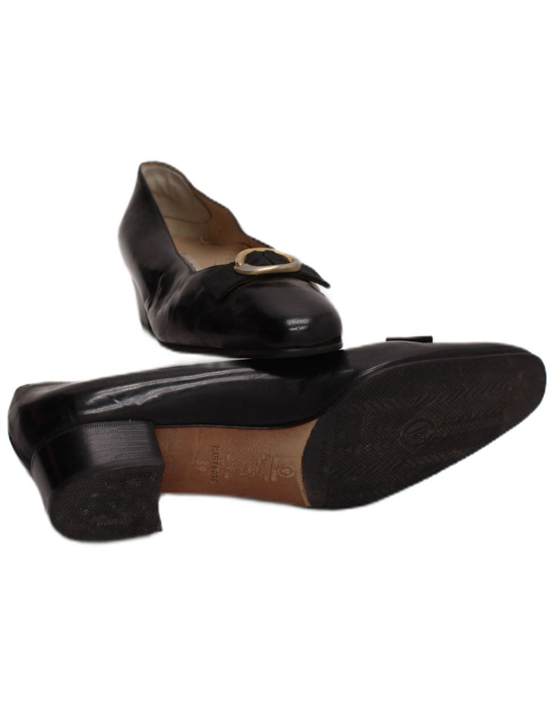 Valle Verde Dame Læder Ballet Flat UK Størrelse 6 Sort Læder