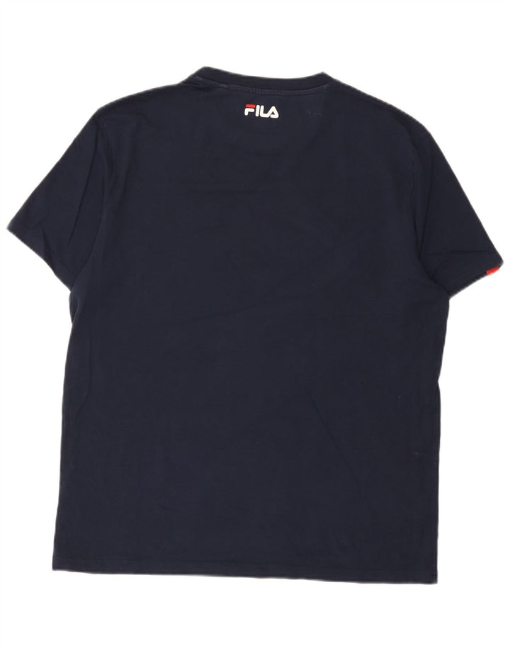 FILA Herre T-Shirt Top Stor Marineblå Bomuld