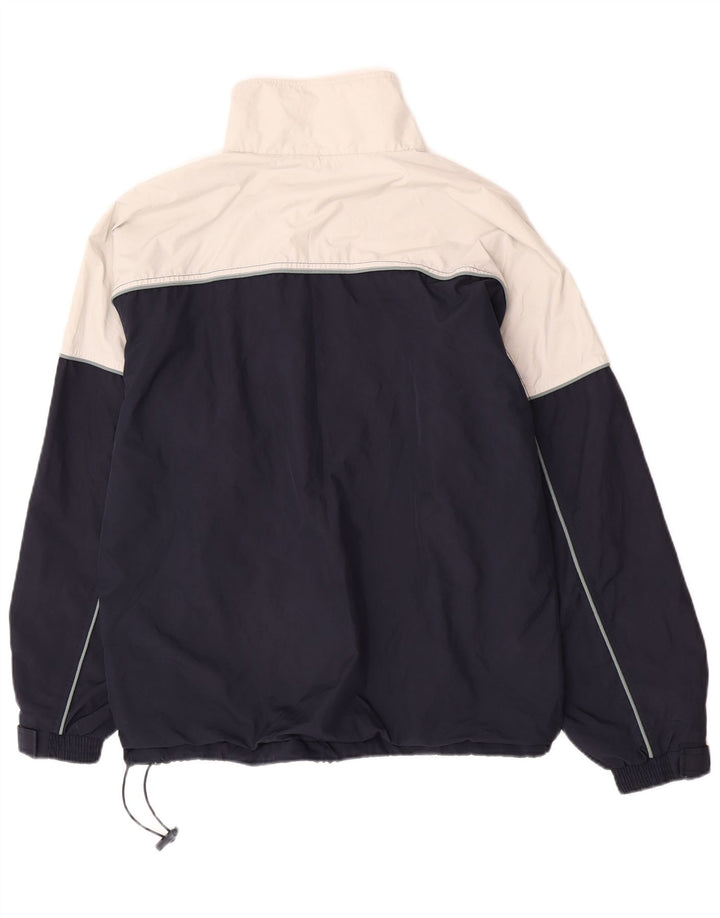 REEBOK Herre Pullover Regnjakke UK 36 Small Navy Blue Colourblock