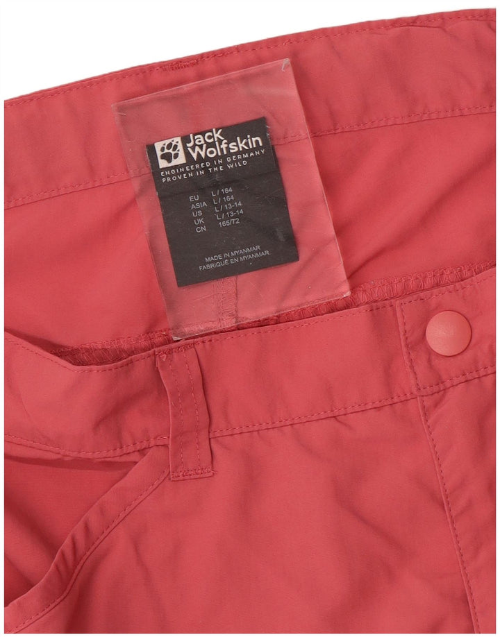 JACK WOLFSKIN Drenge Cargo Shorts 13-14 år Large W30 Pink