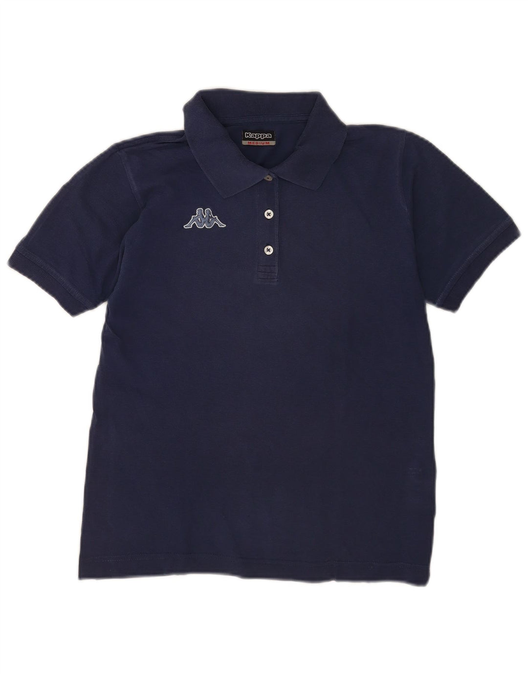 Kappa Dame Polo Shirt UK 12 Medium Navy Blue Bomuld