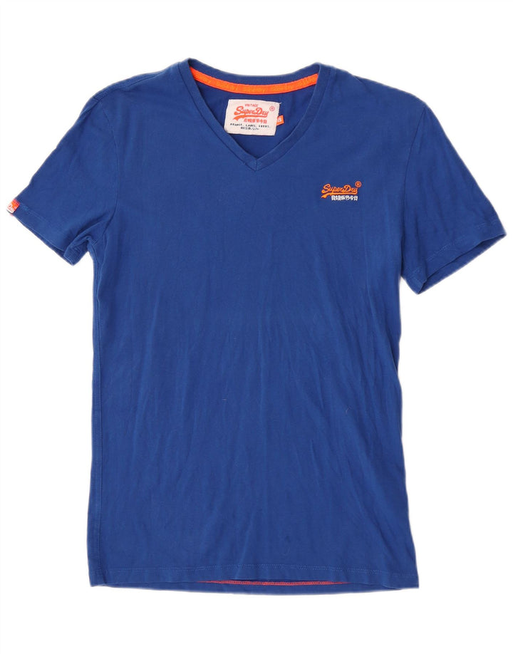 Superdry T-shirt top til mænd XS Blå bomuld