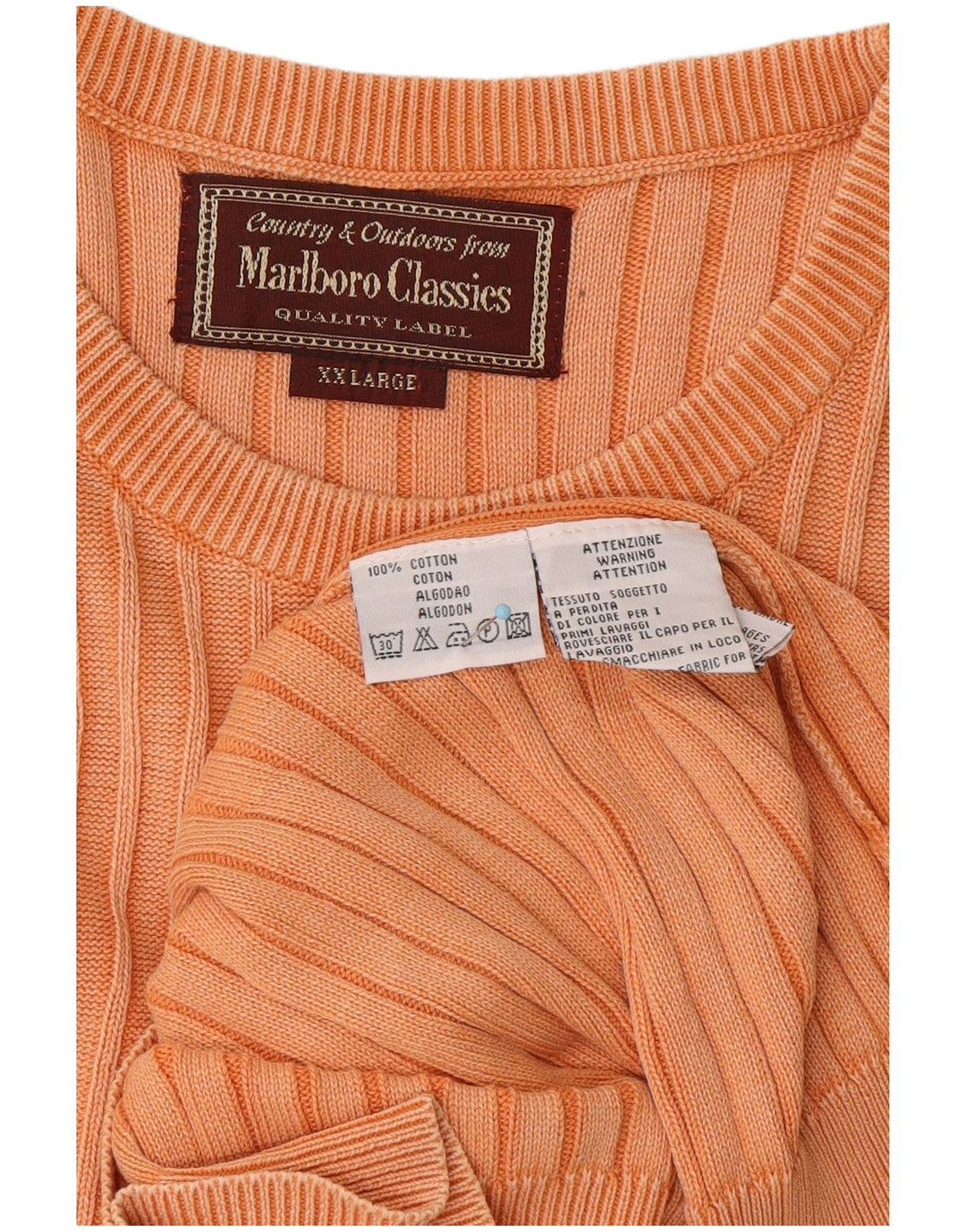 MARLBORO CLASSICS Herrevest Tank Top 2XL Orange Bomuld