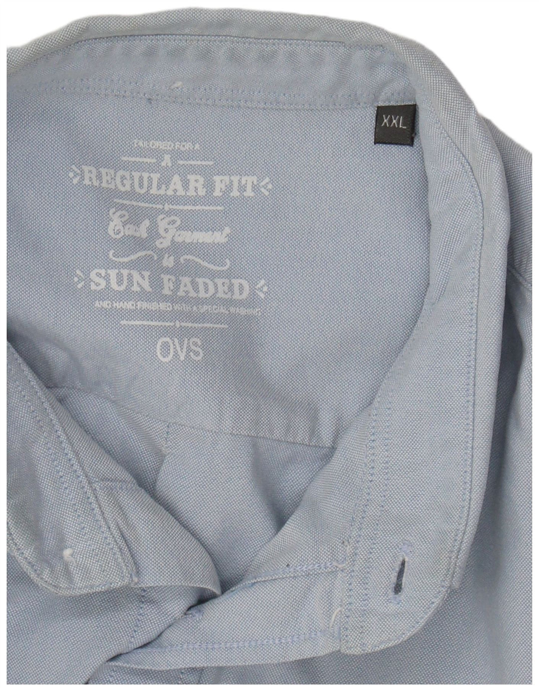 OVS Herre Sun Faded Regular Fit skjorte 2XL Blå