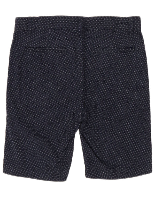 Benetton Boys Chino Shorts 7-8 år Medium W24 Marineblå plettet bomuld