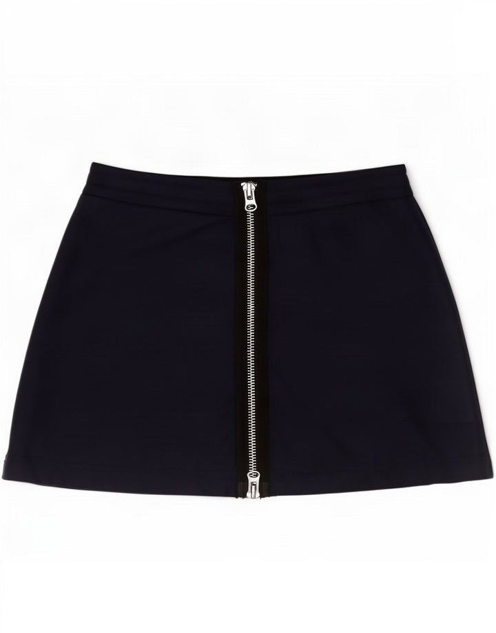 Zara Dame Mini-nederdel Medium W28 Marineblå polyamid