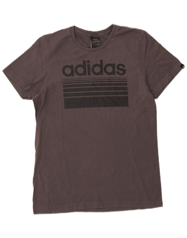 Adidas Herre Grafisk T-Shirt Top Lille Grå Bomuld