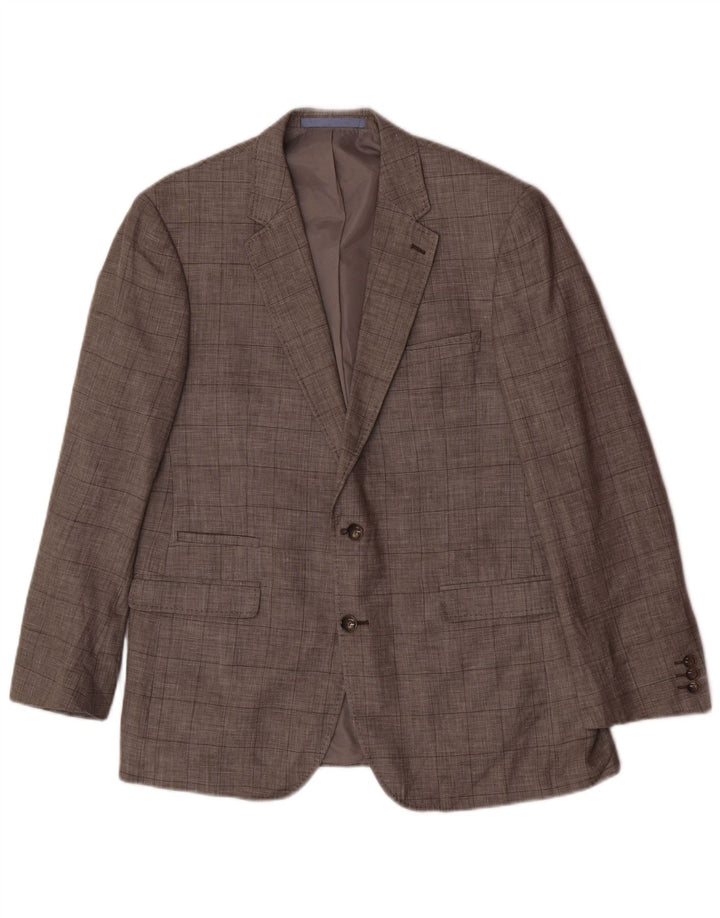 Marks & Spencer Herre Tailored Fit Blazer Jacket UK 42 Large Grey Check