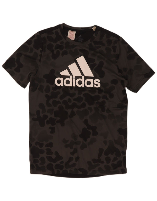 Adidas Boys Aeroready Grafisk T-Shirt Top 15-16 år Grå Camouflage