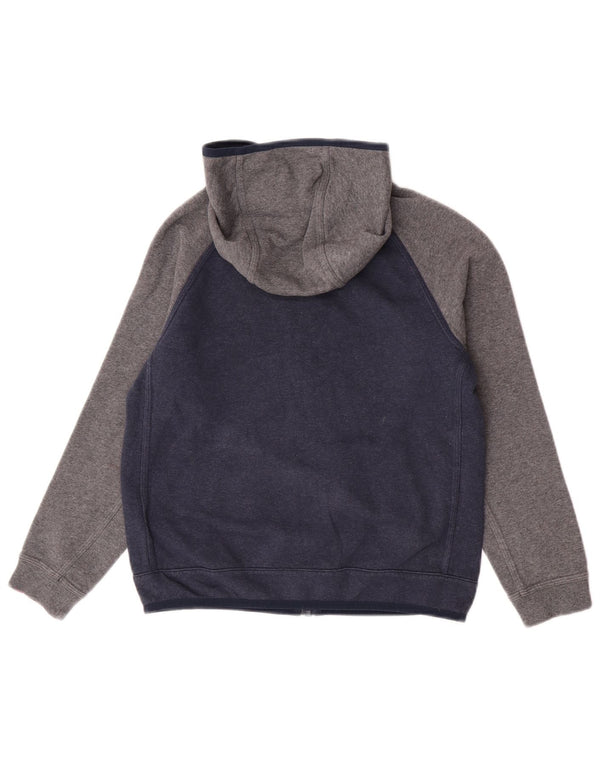 Nike hættetrøje med lynlås til drenge 10-11 år Medium Navy Blue Colourblock