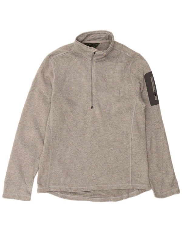 Eddie Bauer Sweatshirt med lynlås til mænd Medium Grå Flecked