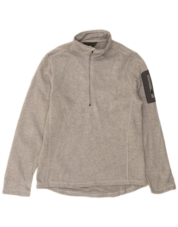 Eddie Bauer Sweatshirt med lynlås til mænd Medium Grå Flecked