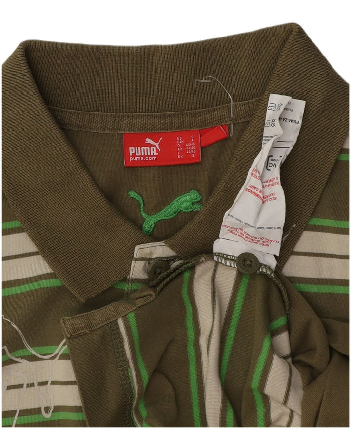 Puma Herre grafisk poloshirt lille Khaki stribet bomuld