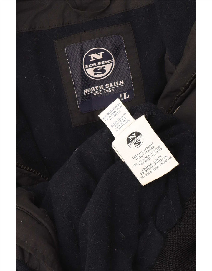 North Sails Herre Bomber Jacket UK 40 Stor Sort Polyamid