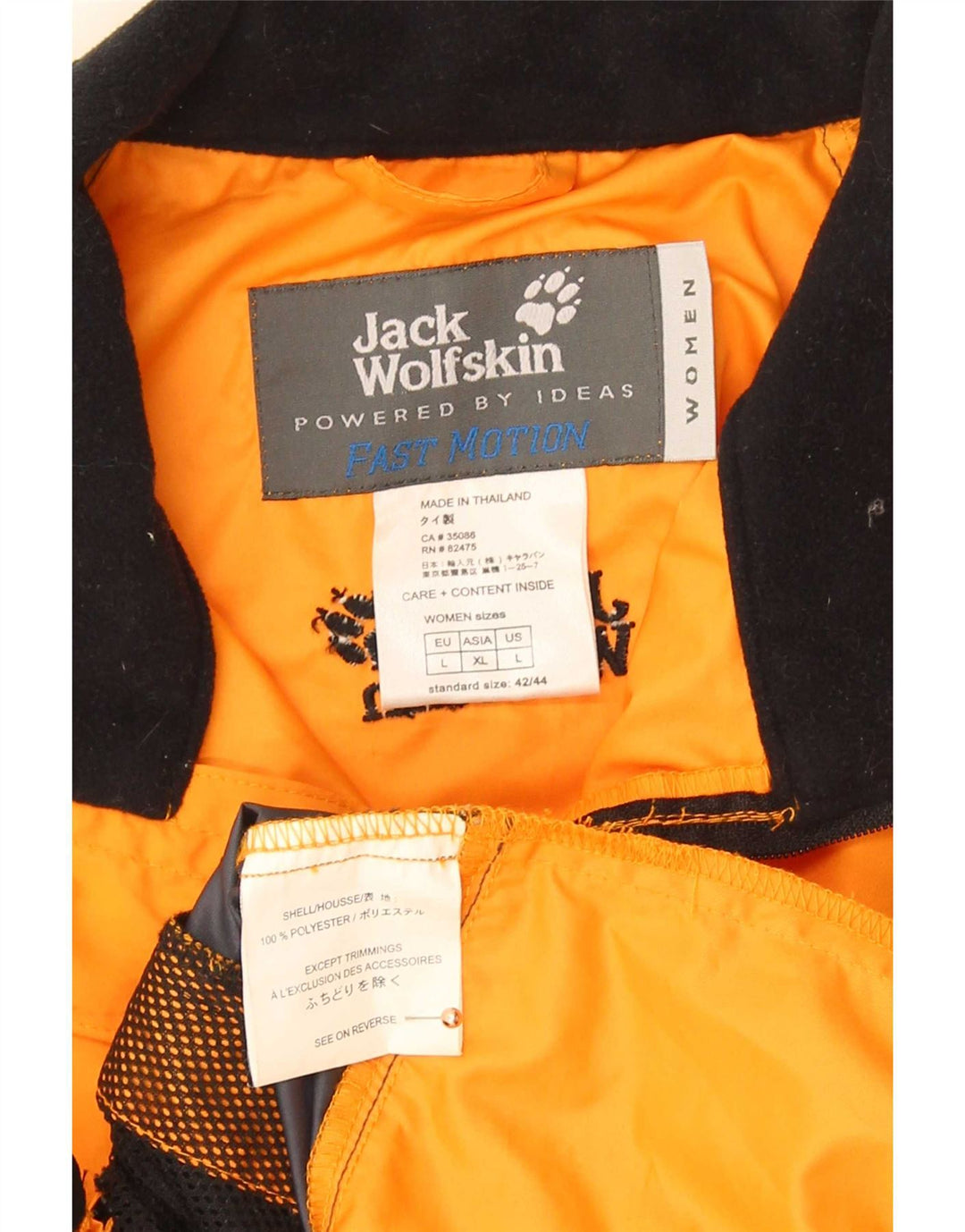 Jack Wolfskin Herre Gilet UK 40 Large Orange Colourblock Polyester
