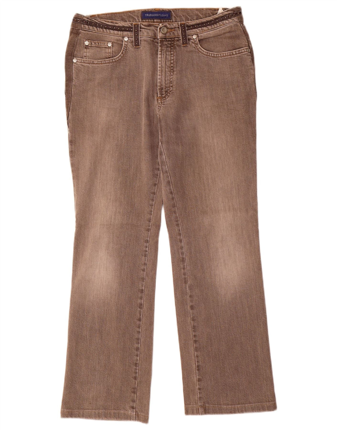 TRUSSARDI Lige jeans til kvinder W28 L28 brun bomuld
