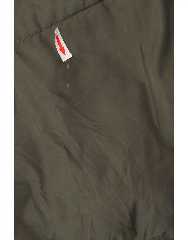Zara Dame Hætte Oversized Polstret Jakke UK 14 Medium Green Polyester