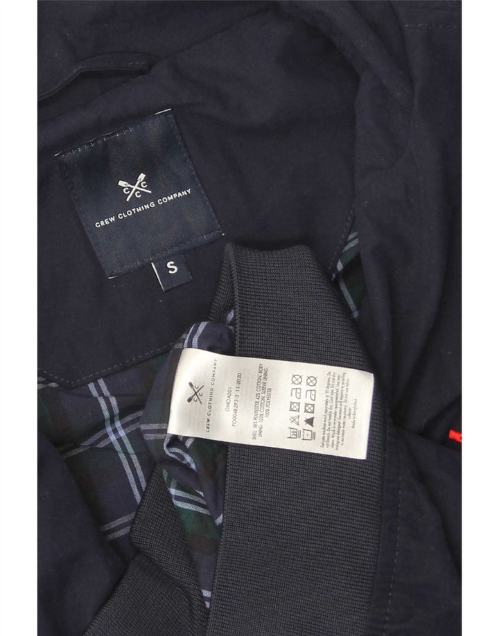 Crew Clothing Herre Bomber Jacket UK 36 Small Navy Blue Polyester