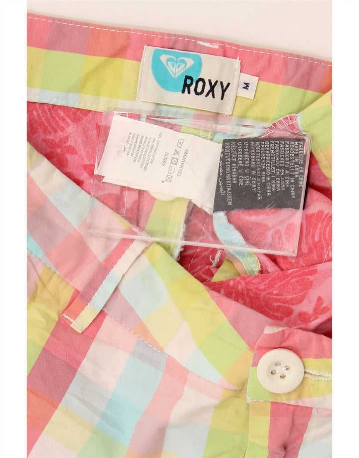 Roxy Womens Hot Pants Medium W30 Flerfarvet Gingham Bomuld