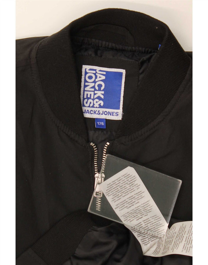 Jack & Jones Boys Bomber Jacket 15-16 år Sort polyester