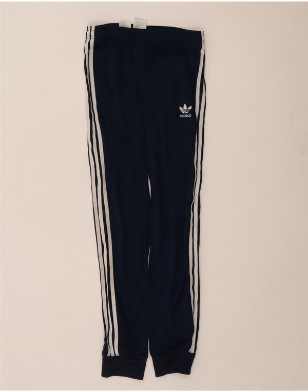 Adidas Drenge Træningsdragt Bukser Joggers 13-14 År Marineblå Polyester