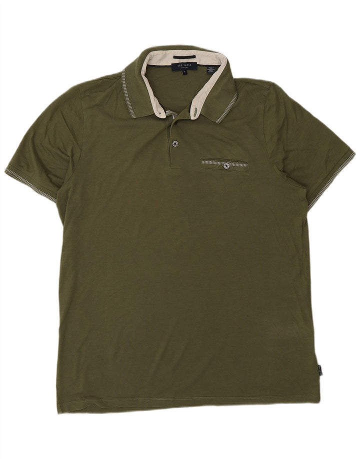Ted Baker herre poloskjorte str. 4 Large Khaki Bomuld