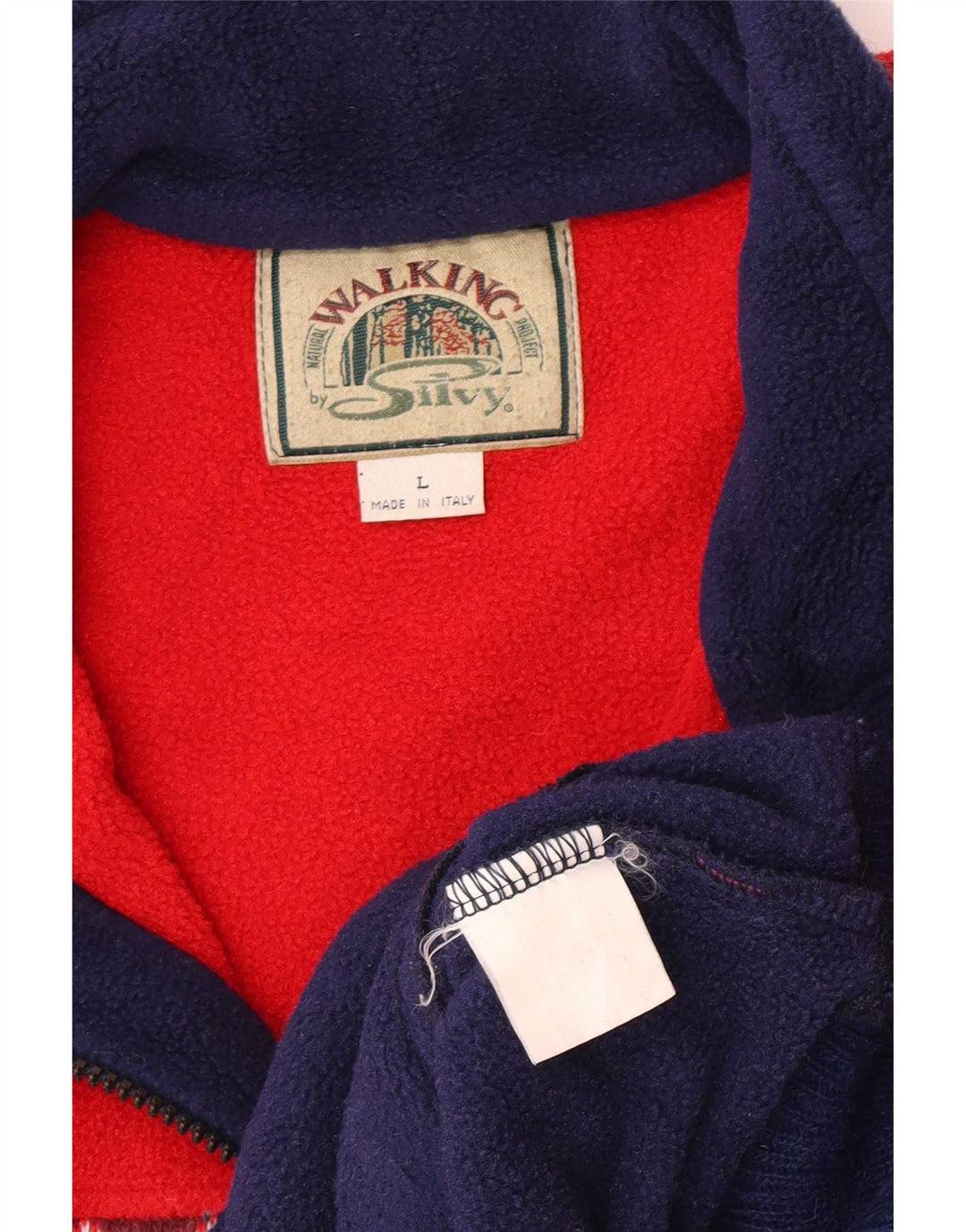 Silvy Herre Zip Neck Fleece Jumper Stor Rød Geometrisk Polyester