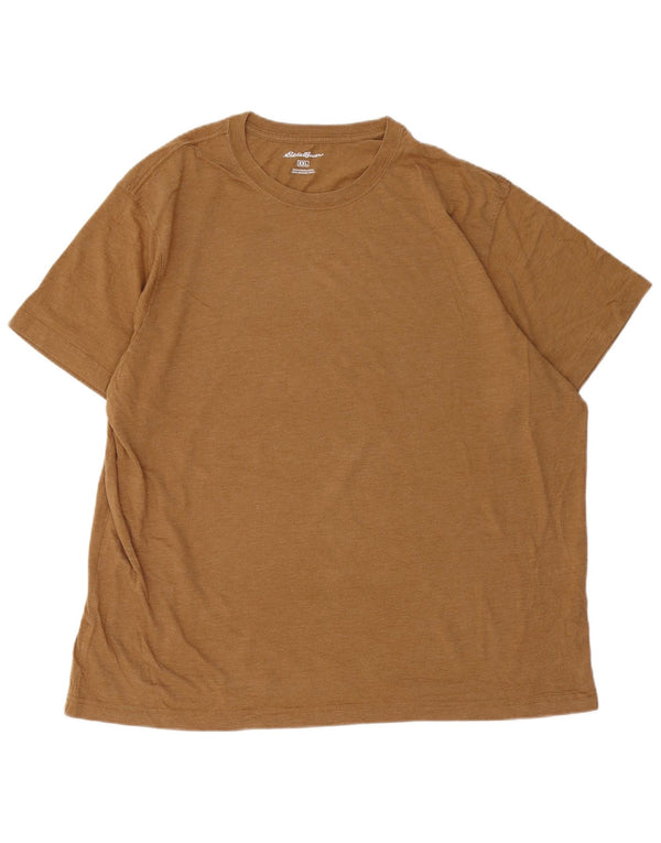 EDDIE BAUER Herre T-Shirt Top 2XL Brun Bomuld