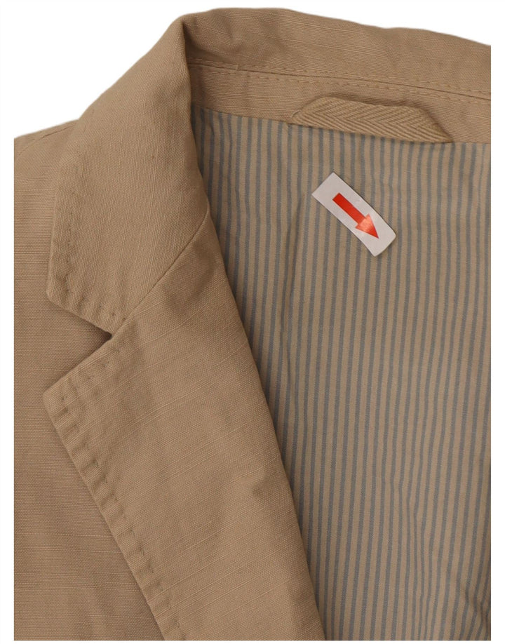 Massimo Dutti Herre 2-knaps blazerjakke EU 48 Medium Beige Bomuld