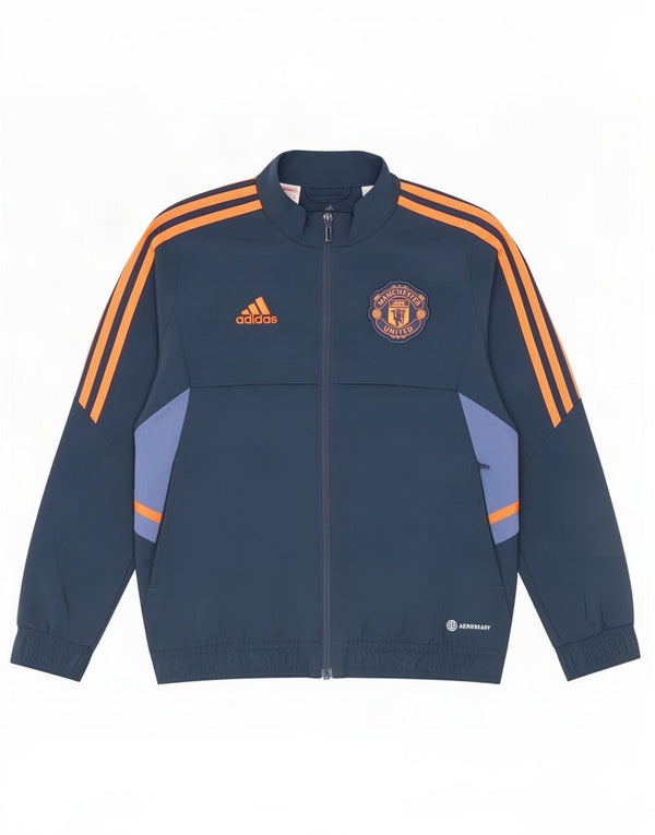 Adidas Boys Manchester United træningsdragt topjakke 9-10 år marineblå