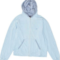 CHAMPION Womens Zip Hoodie Sweater UK 14 Medium Blue Cotton | Vintage Champion | Thrift | Second-Hand Champion | Used Clothing | Messina Hembry 