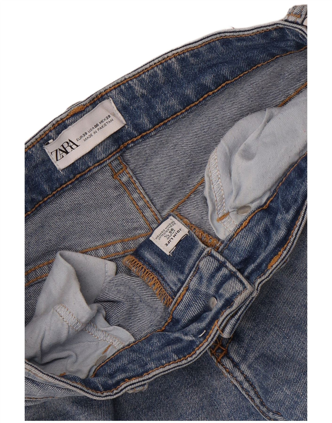 Zara Dame Bootcut Jeans EU 38 Small W28 L26 Blå Bomuld