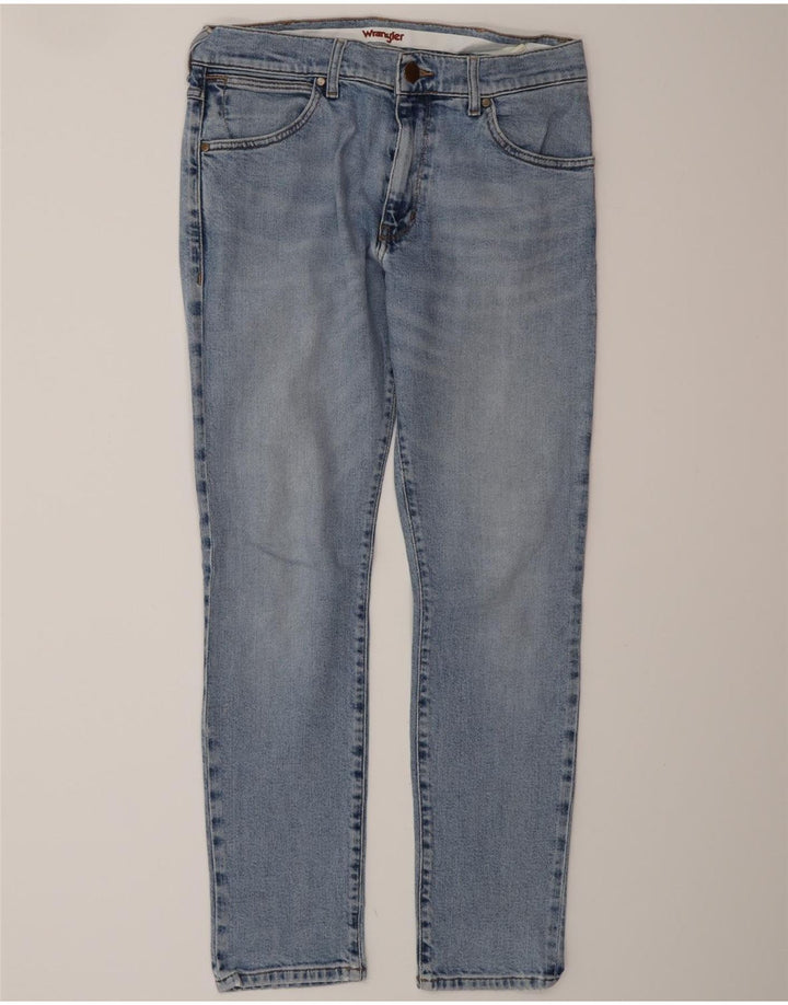 WRANGLER Herre Larston Slim Jeans W32 L32 Blå Bomuld