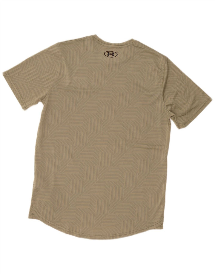Under Armour Herre T-Shirt Top Medium Khaki Geometrisk Polyester