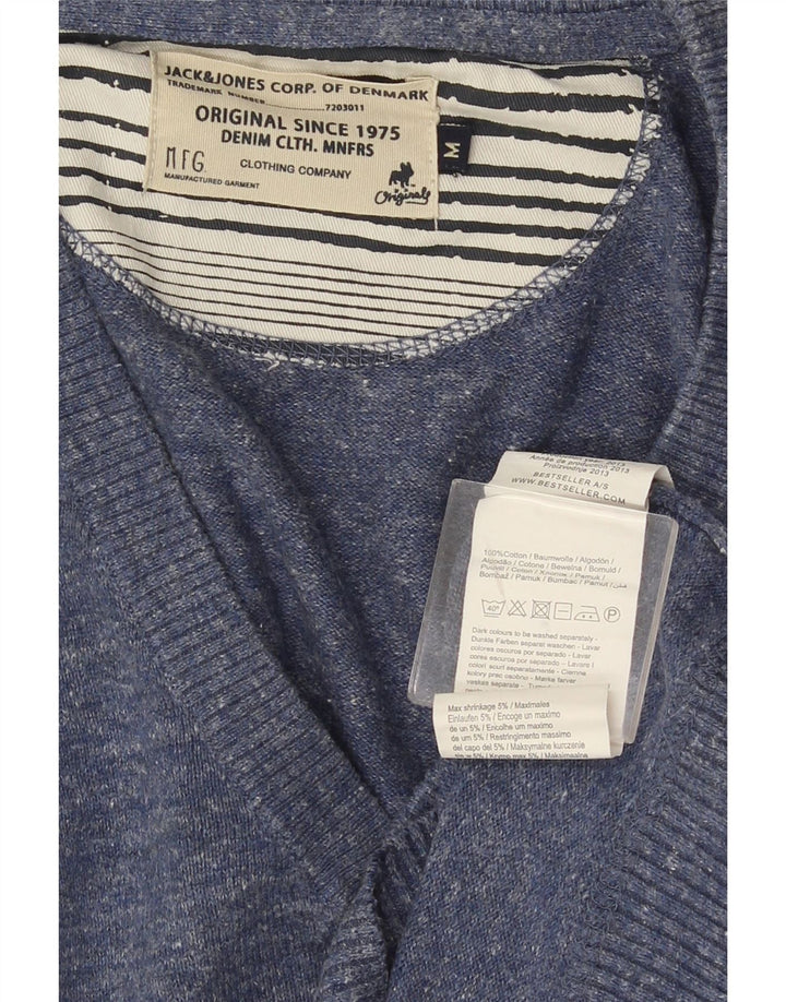 JACK & JONES Herre cardigan sweater Medium Blue Bomuld