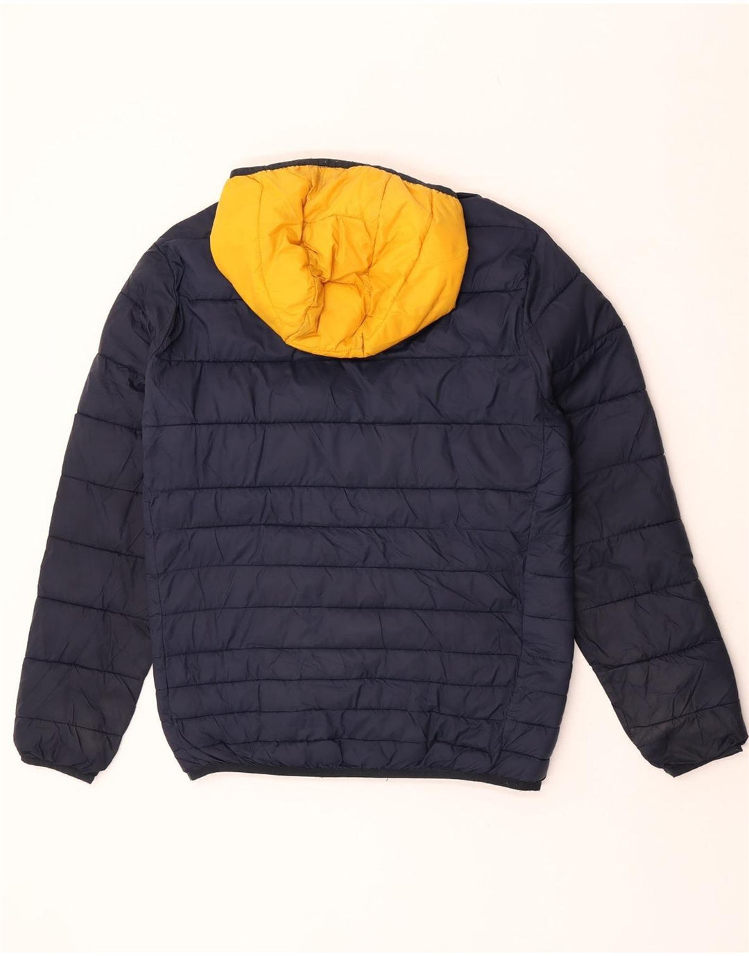 Jack & Jones Herre hættepolstret jakke UK 38 Medium Navy Blue Colourblock