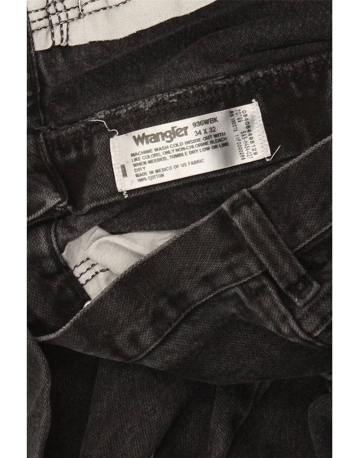 Wrangler Straight Jeans til mænd W34 L29 sort bomuld