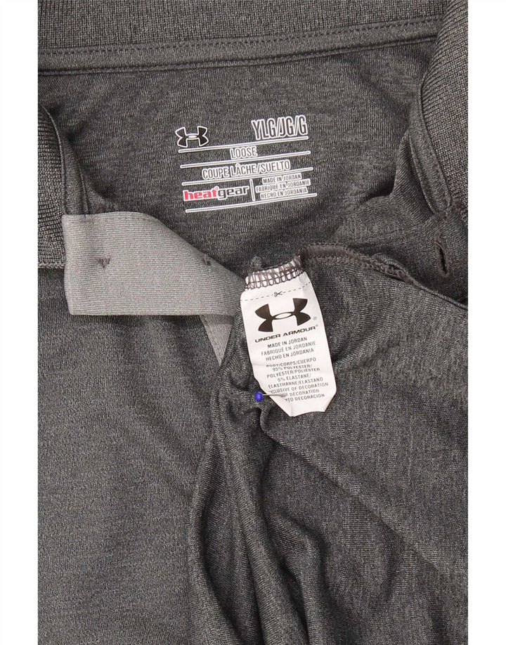 Under Armour Boys Heat Gear Polo Shirt 11-12 Years Large Grå Polyester