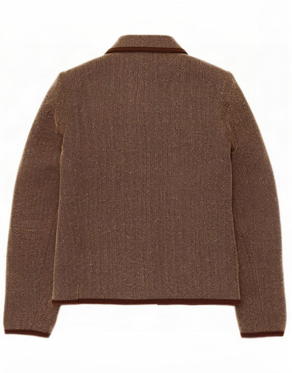 Marks & Spencer Dame Blazer Jacket UK 10 Lille brun sildeben