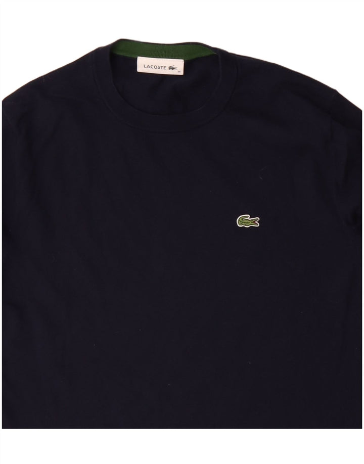 Lacoste dame sweater med rund hals str. 36 Lille marineblå bomuld