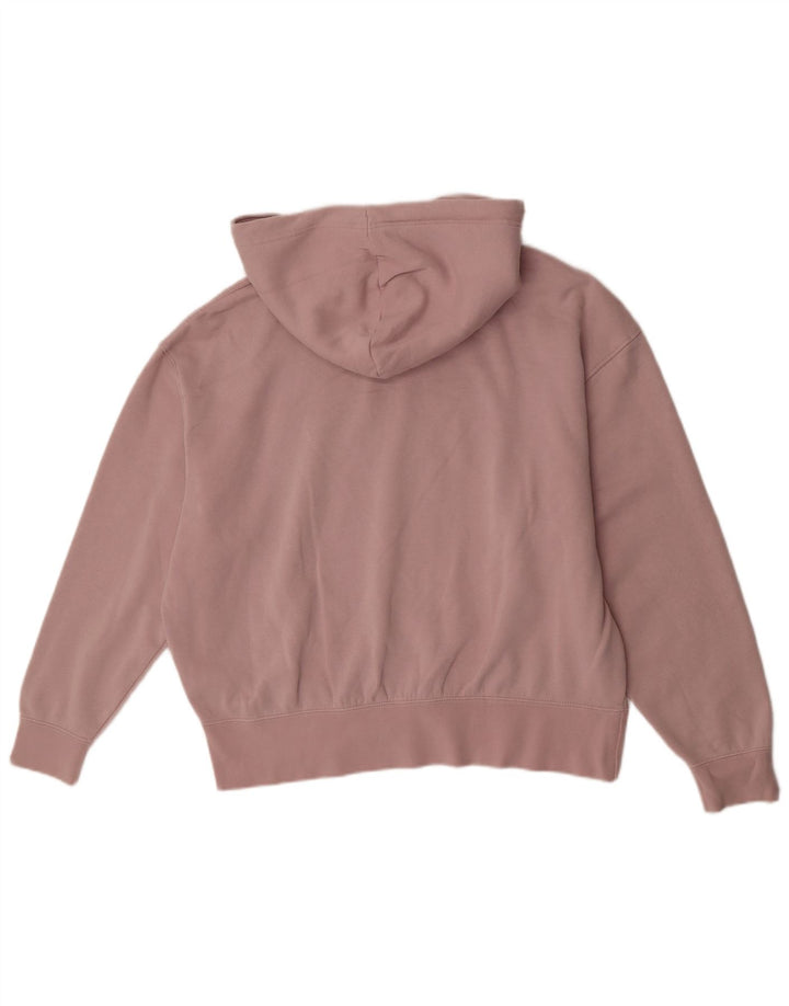 Nike Dame Grafisk Oversized Hoodie Jumper UK 14 Medium Pink Bomuld