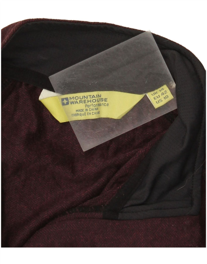 Mountain Warehouse Dame træningsdragt Topjakke UK 14 Medium Burgundy