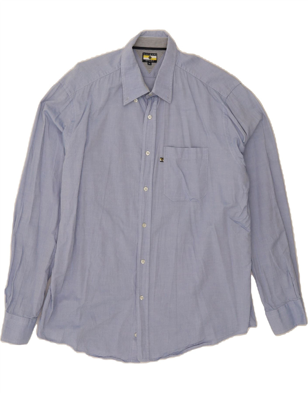 NAVIGARE Mens Shirt XL Blue Cotton Vintage Navigare and Second-Hand Navigare from Messina Hembry 