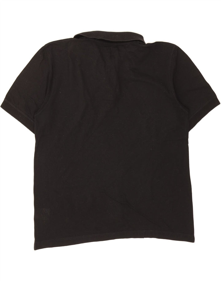 SERGIO TACCHINI Mens Polo Shirt IT 48 Medium Black Cotton Vintage Sergio Tacchini and Second-Hand Sergio Tacchini from Messina Hembry 