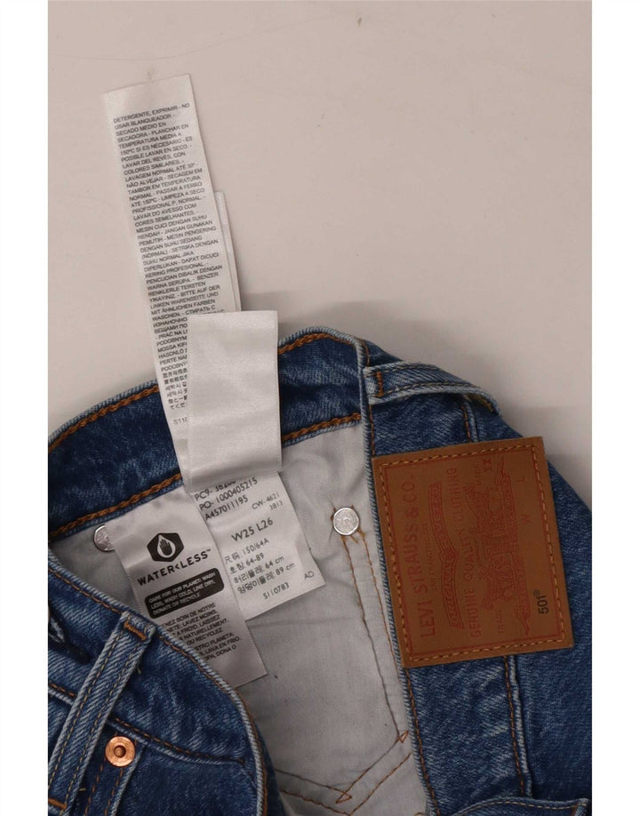 Levi's Dame 501 Straight Jeans W25 L26 Blå Bomuld