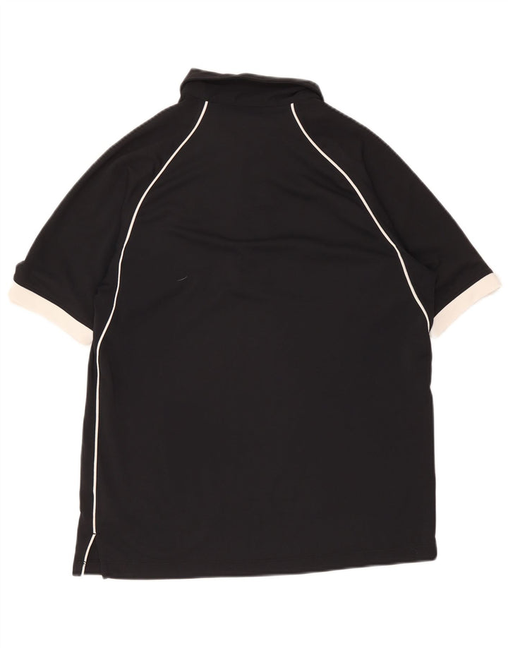 Nike Dri Fit poloskjorte til mænd UK 38/40 Medium Sort Colourblock Polyester
