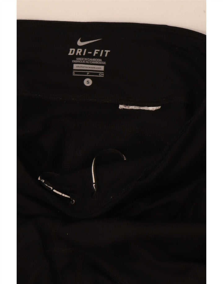 Nike Dame Dri Fit Leggings UK 10 Small Black