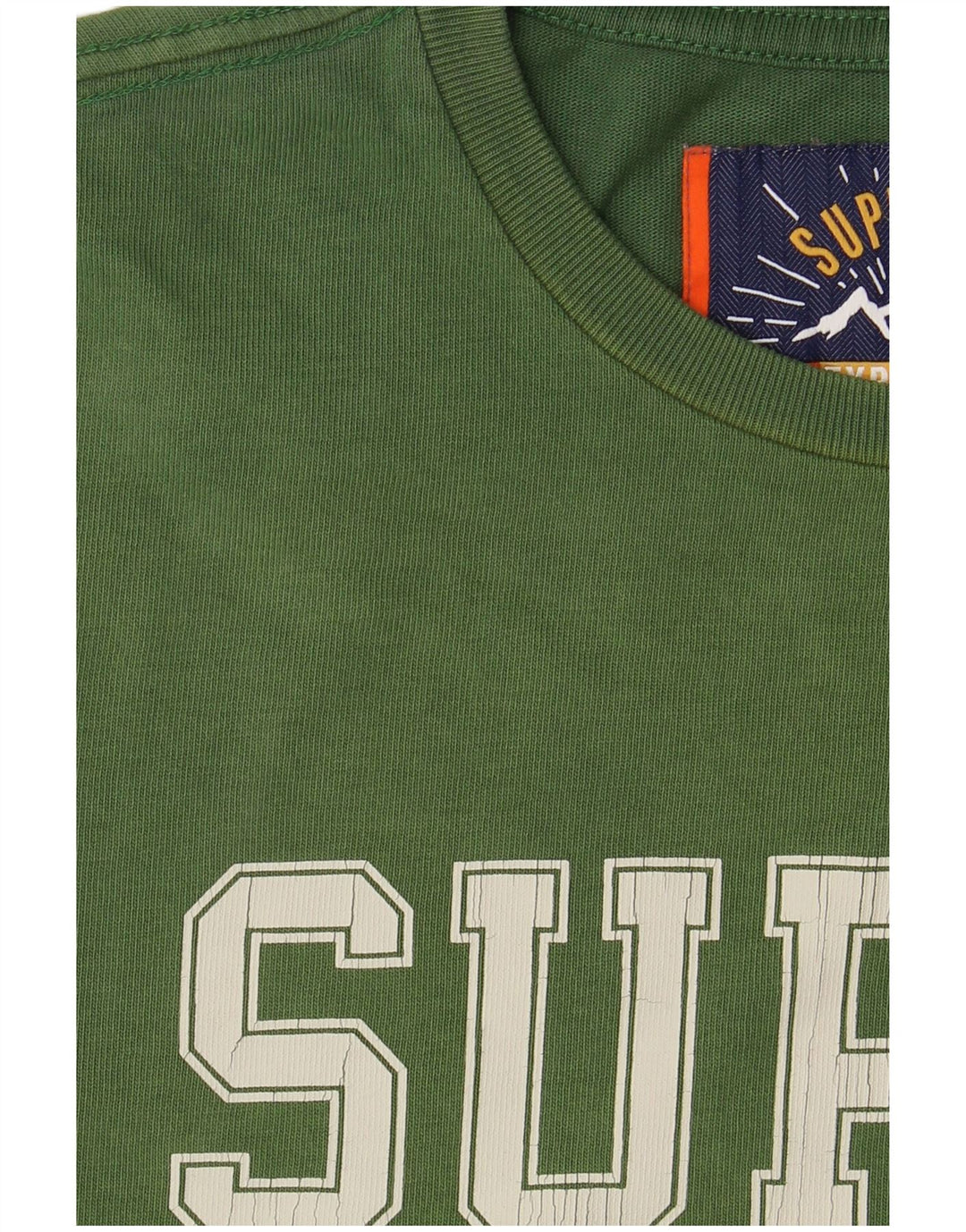 SUPERDRY Herre grafisk T-shirt Top Lille grøn bomuld